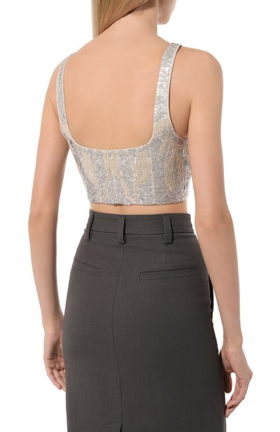 Льняной топ BRUNELLO CUCINELLI, арт. MB650TR17, фото 4