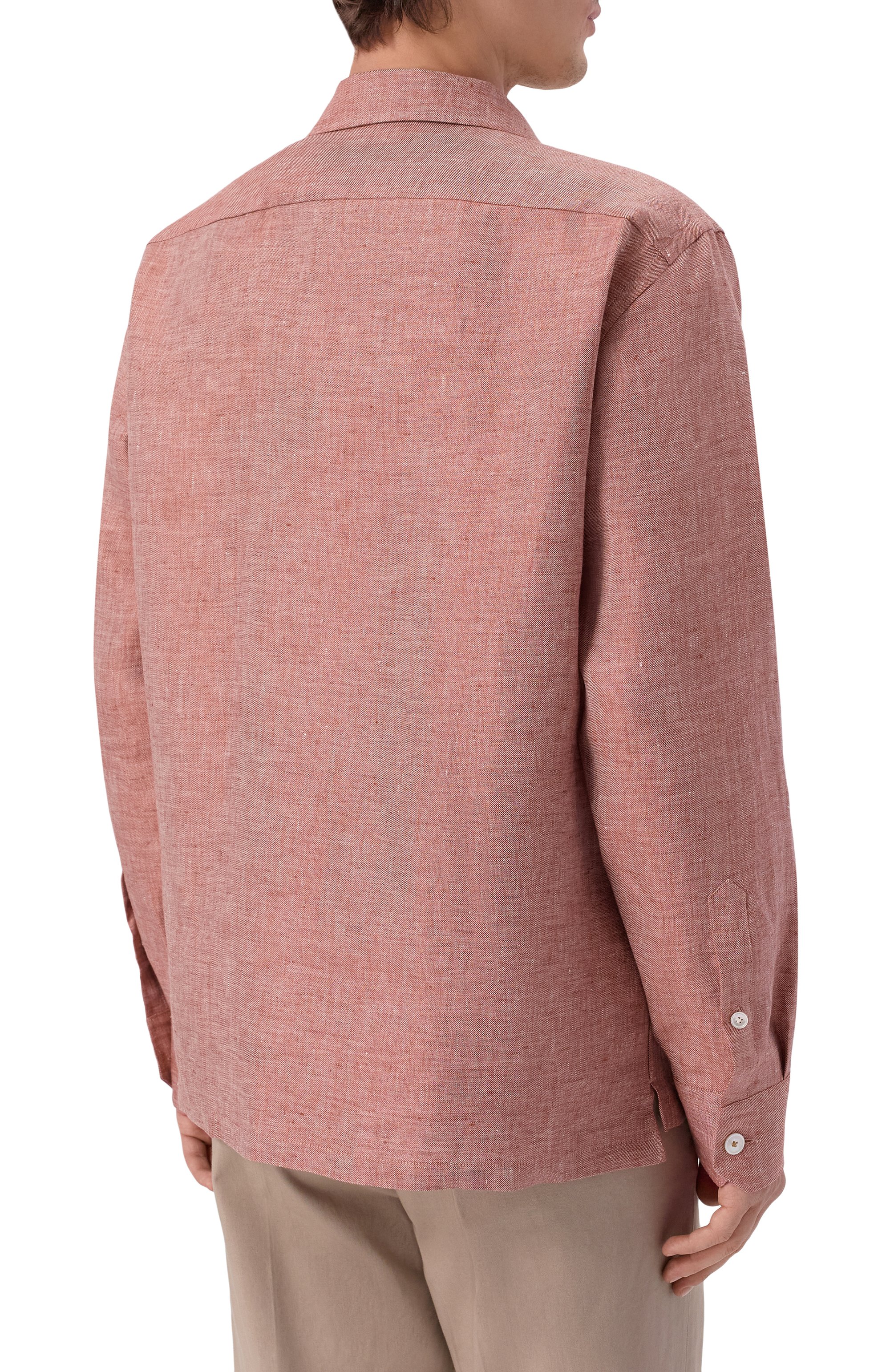 Льняная рубашка BOSS CAMEL, арт. 50560326, фото 4