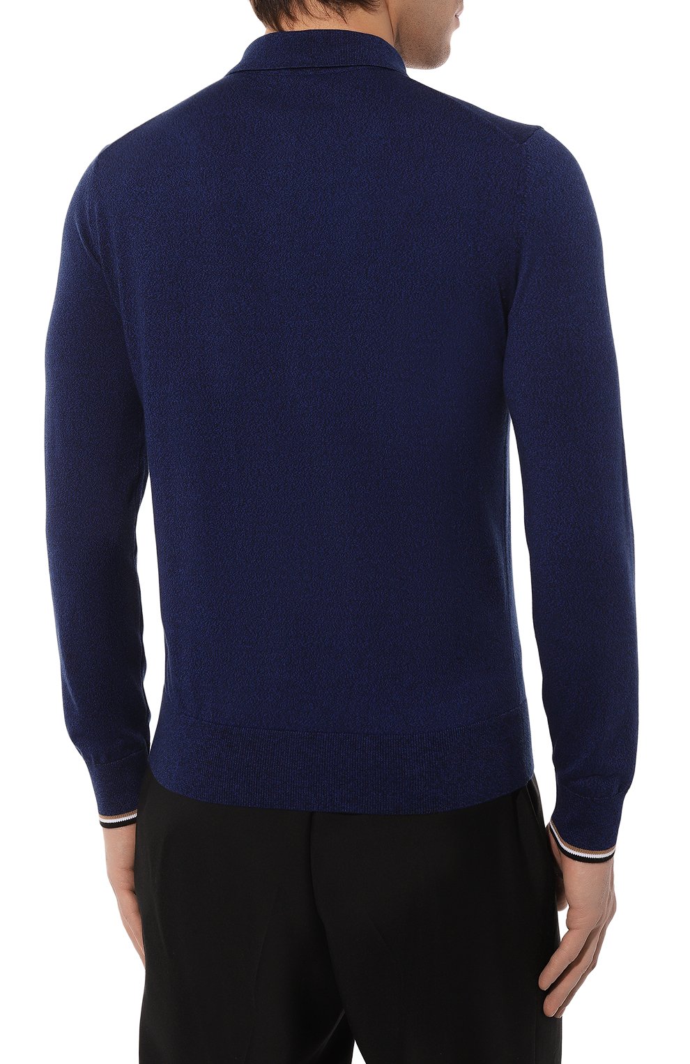 Хлопковое поло BOSS синего цвета по цене 14570 руб., арт. 50486705, фото 4 Хлопковое поло BOSS, арт. 50486705, фото 4