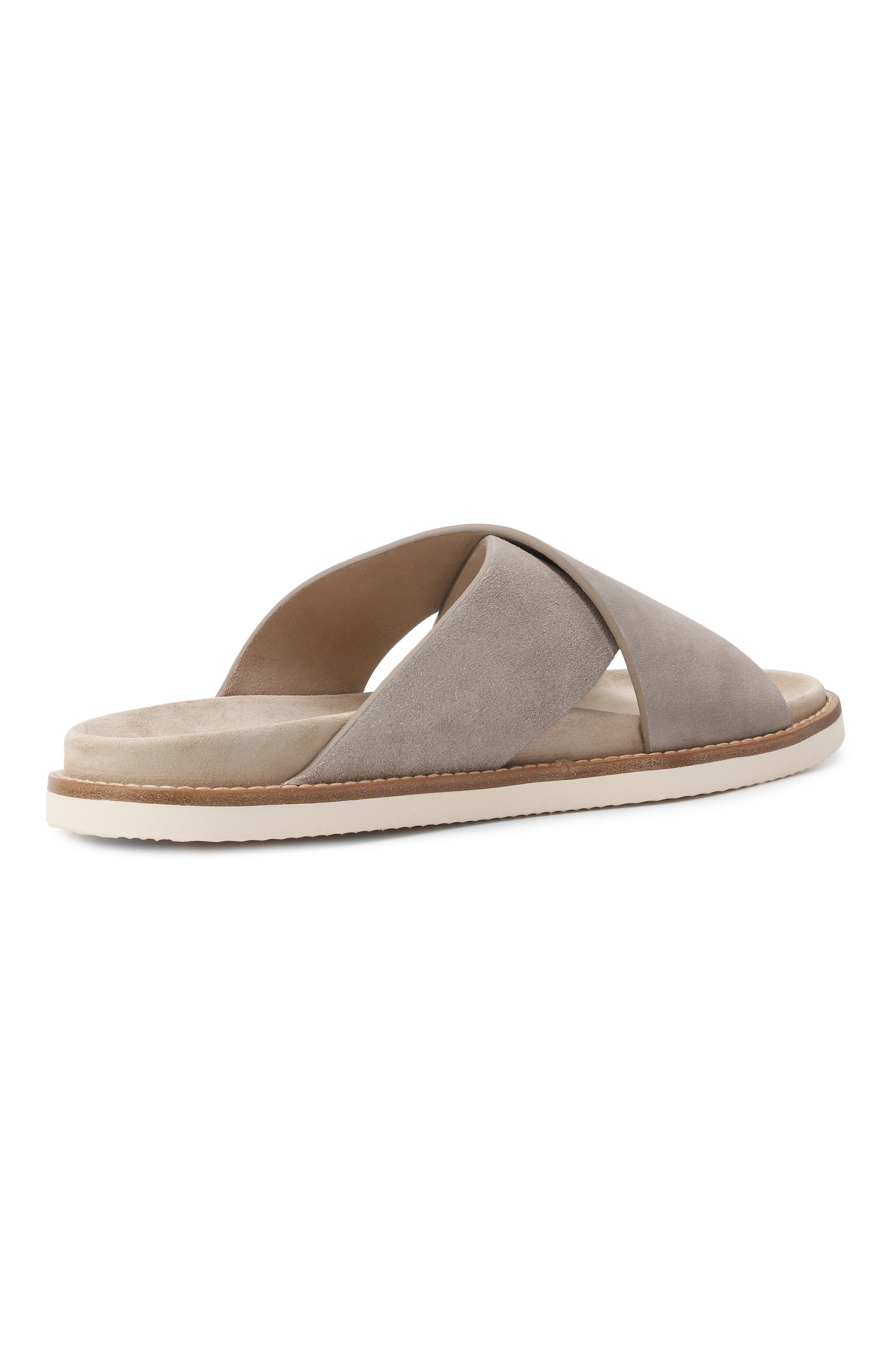 Замшевые шлепанцы cross-over BRUNELLO CUCINELLI, арт. MZUSILY327, фото 5