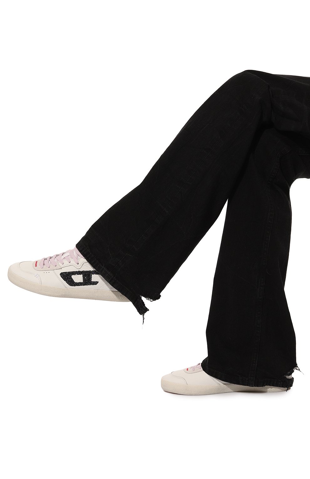 Кожаные кеды s-leroji DIESEL белого цвета по цене 27650 руб., арт. Y03340/P6894, фото 3 Кожаные кеды s-leroji DIESEL, арт. Y03340/P6894, фото 3