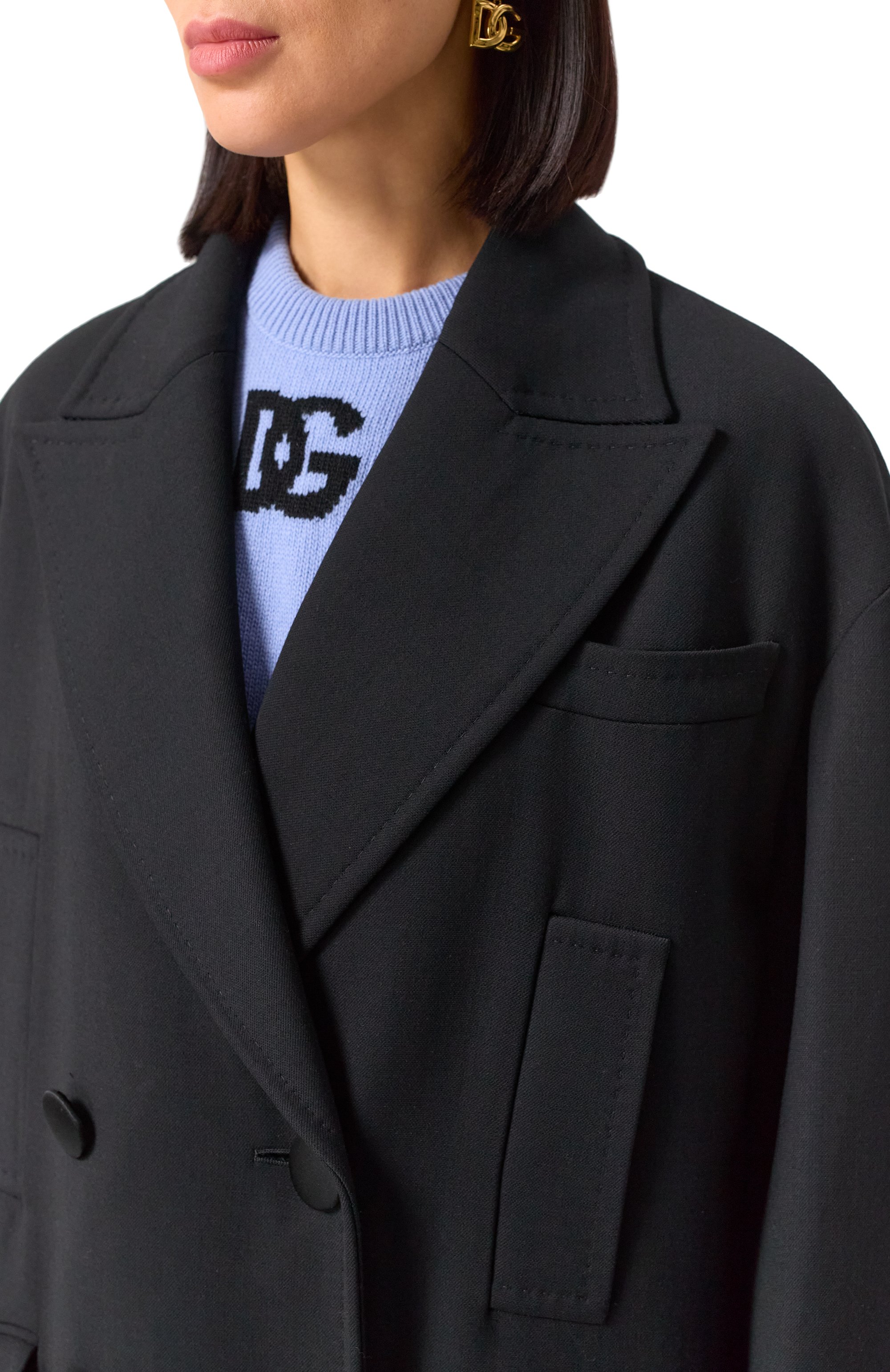 Пальто из вискозы и шерсти DOLCE & GABBANA, арт. F0C1LT/FU3QE, фото 5