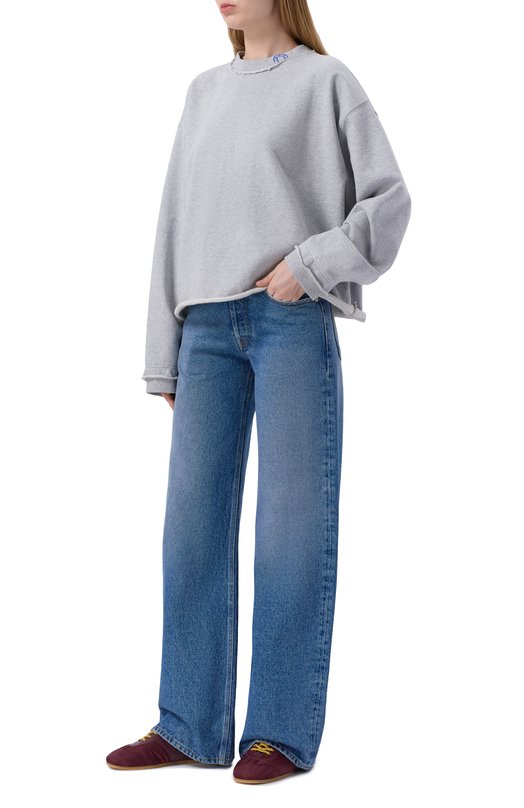 Хлопковый свитшот HUGO Blue 50553605 Серый  50553605 Фото 2