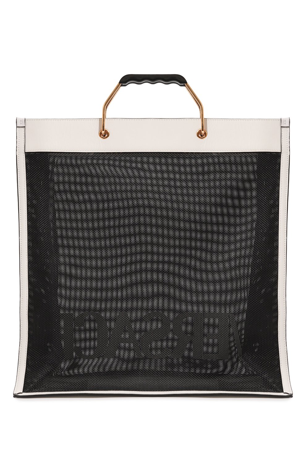 Сумка-тоут VERSACE черно-белого цвета по цене 138000 руб., арт. 10089241A06406, фото 6 Сумка-тоут VERSACE, арт. 10089241A06406, фото 6