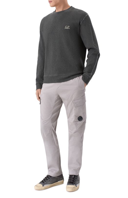Хлопковые брюки-карго C.P. Company 20CMPA134A/005694G Серый  20CMPA134A/005694G Фото 2