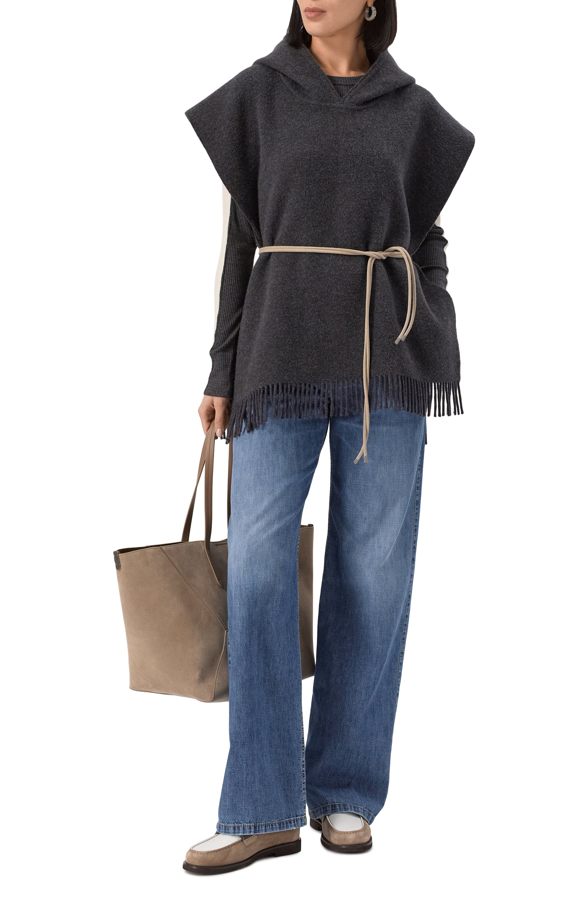 Пончо из шерсти и кашемира BRUNELLO CUCINELLI, арт. MSCDAGP44, фото 2