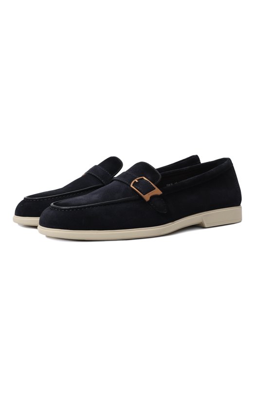 

Замшевые лоферы Malibu Santoni, Синий