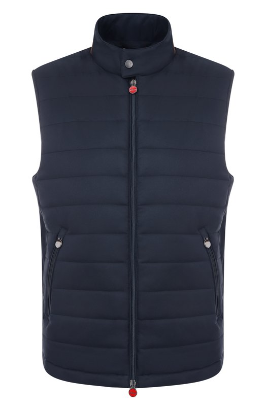 Утепленный жилет Kiton UW2195V0422H02/48-60 Синий UW2195V0422H02/48-60
