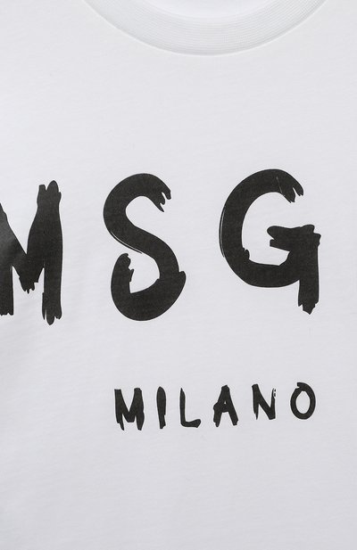 Хлопковая футболка MSGM KIDS, арт. F3MSJUTH011, фото 3