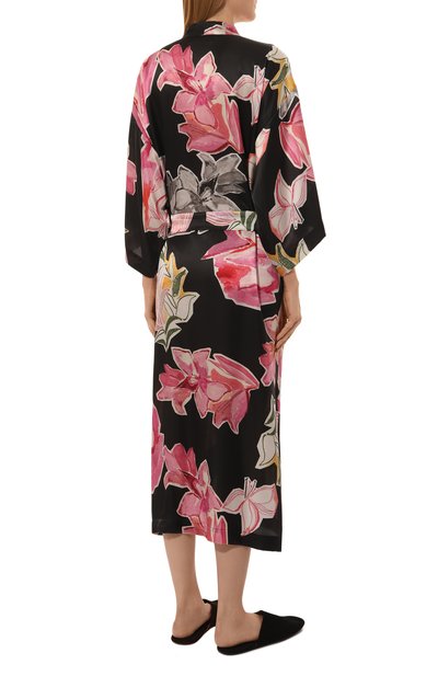 Халат из хлопка и шелка ANY WOWZERS черного цвета по цене 35000 руб., арт. ROBE01-MAXI-LILBLC, фото 4 Халат из хлопка и шелка ANY WOWZERS, арт. ROBE01-MAXI-LILBLC, фото 4