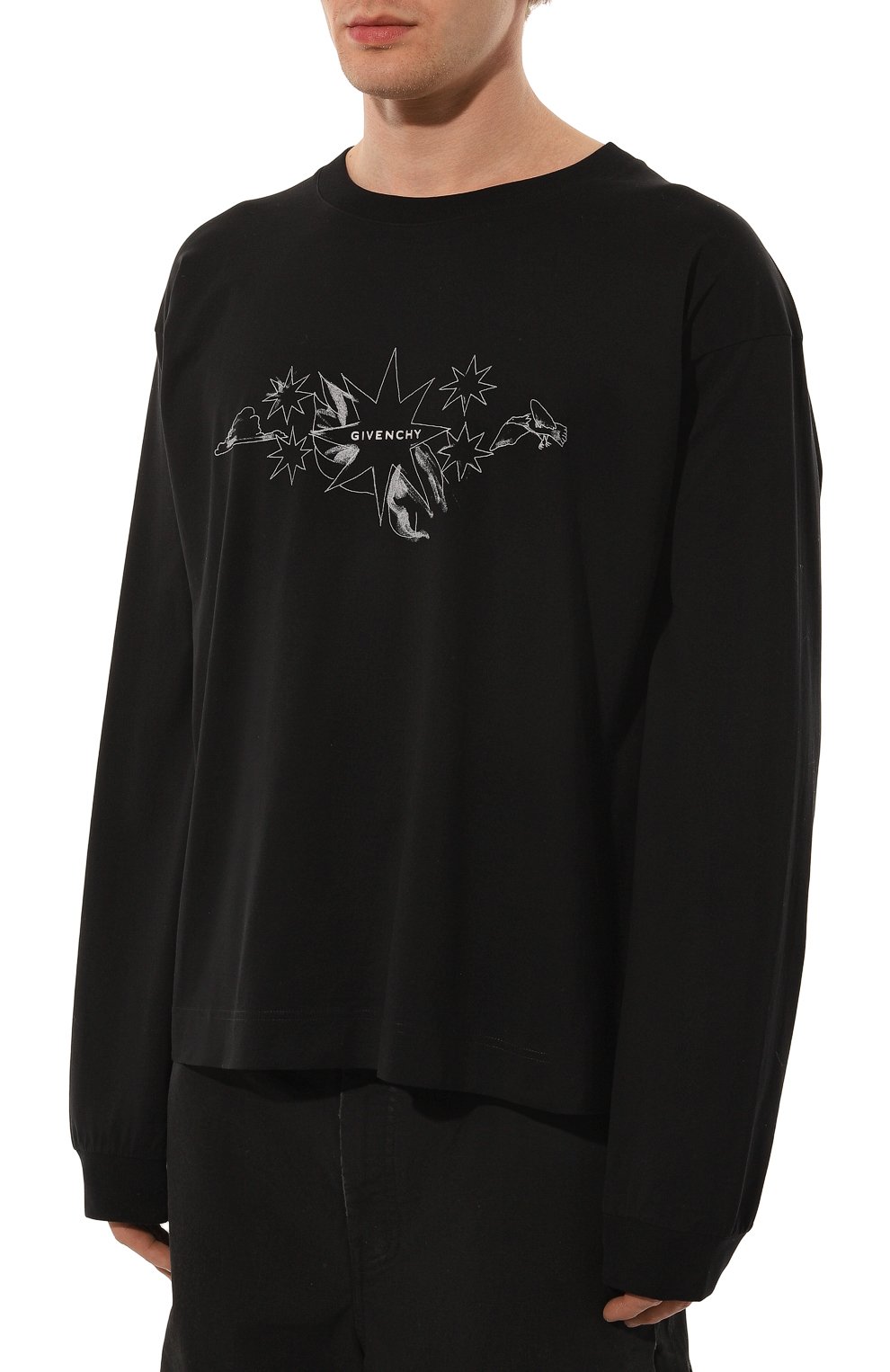Хлопковый лонгслив GIVENCHY, арт. BM71KP3YN0, фото 3