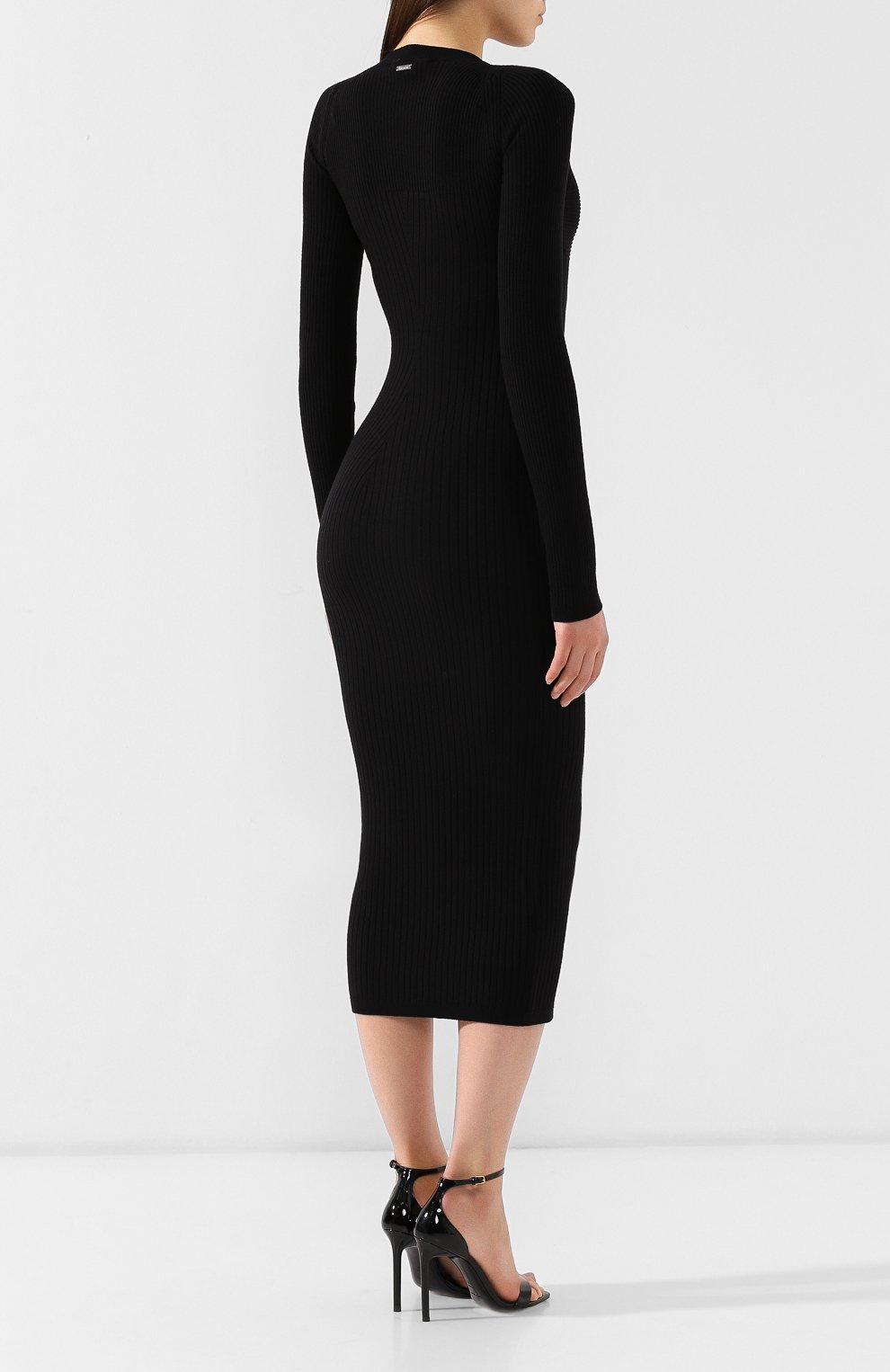 Шерстяное платье DSQUARED2 черного цвета по цене 65450 руб., арт. S75CV0038/S15413, фото 4 Шерстяное платье DSQUARED2, арт. S75CV0038/S15413, фото 4