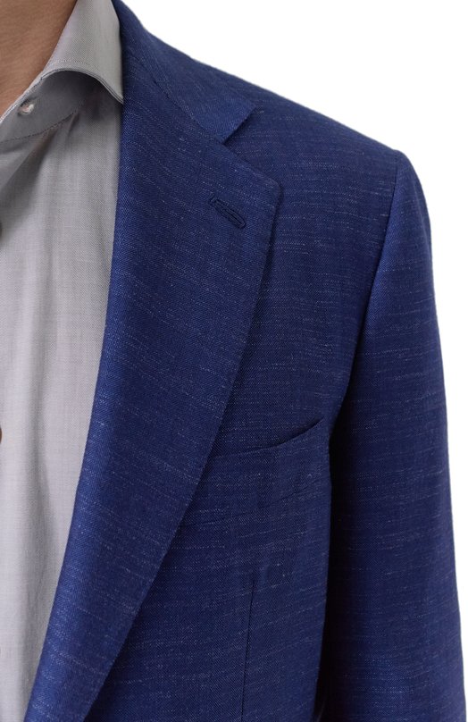 Пиджак из кашемира и шелка Kiton UA81K0600E13_1 Синий  UA81K0600E13_1 Фото 7