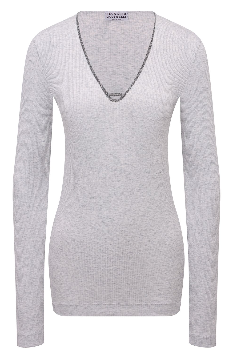 Хлопковый лонгслив BRUNELLO CUCINELLI, арт. MP902HC502, фото 1