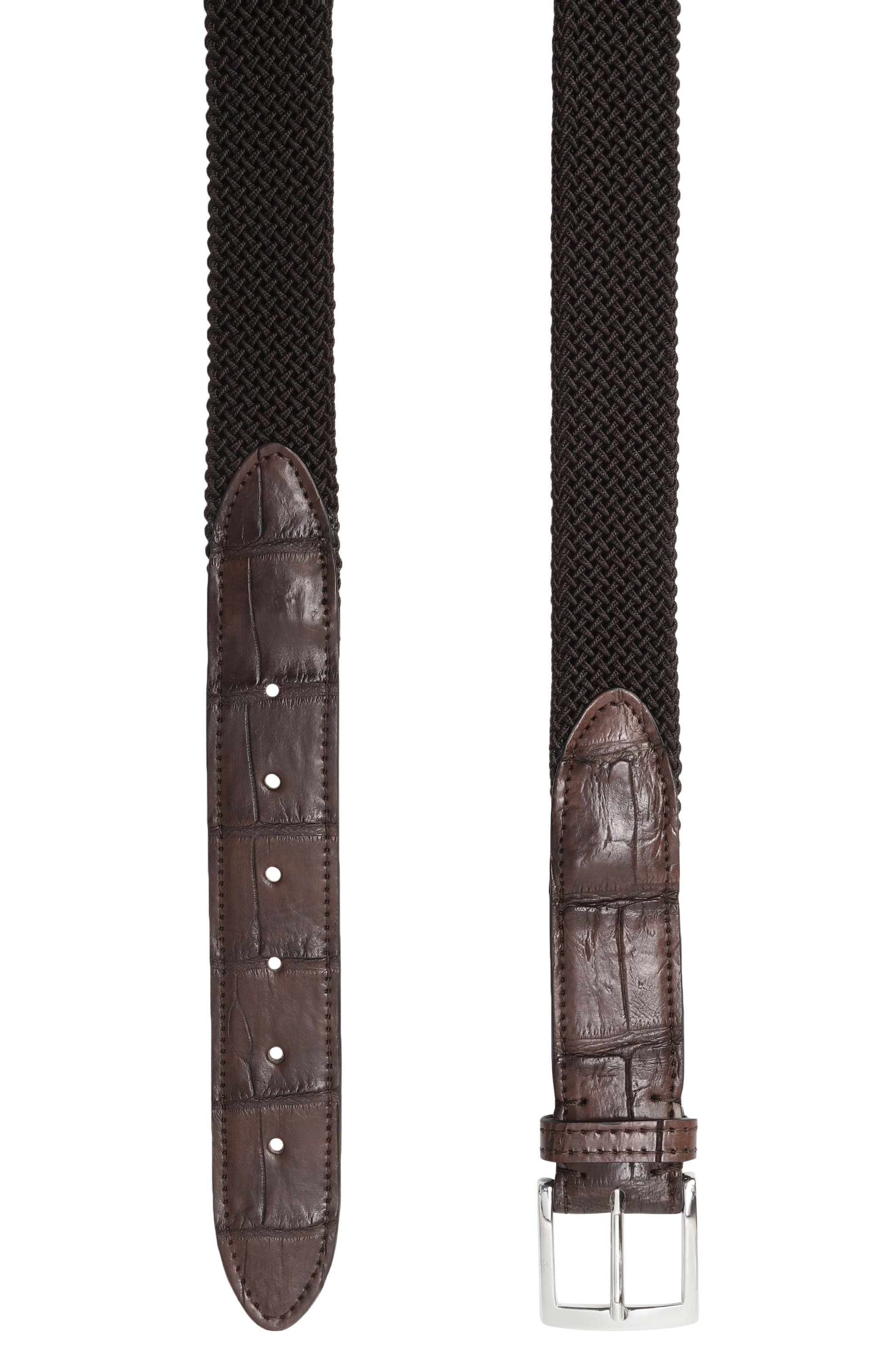 Ремень с отделкой из кожи крокодила KITON, арт. USC4336N0134003/120-140, фото 3