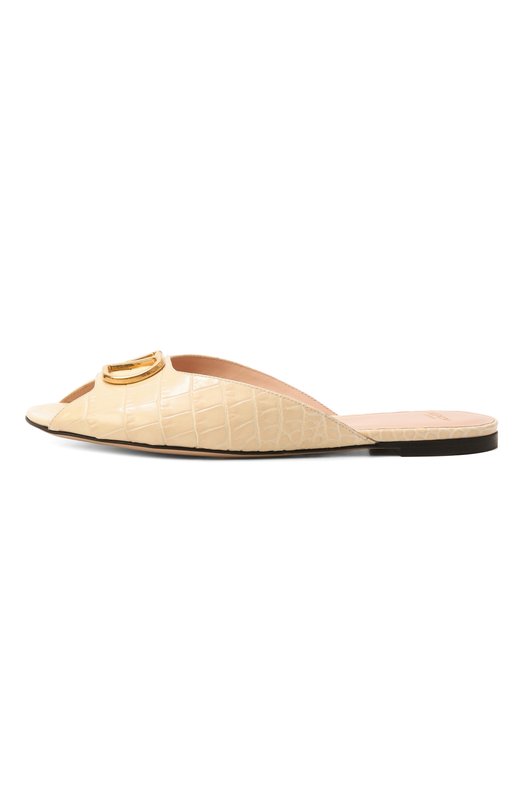 Кожаные шлепанцы VLogo Signature Valentino 8W0S0PI7/LUR Кремовый  8W0S0PI7/LUR Фото 4