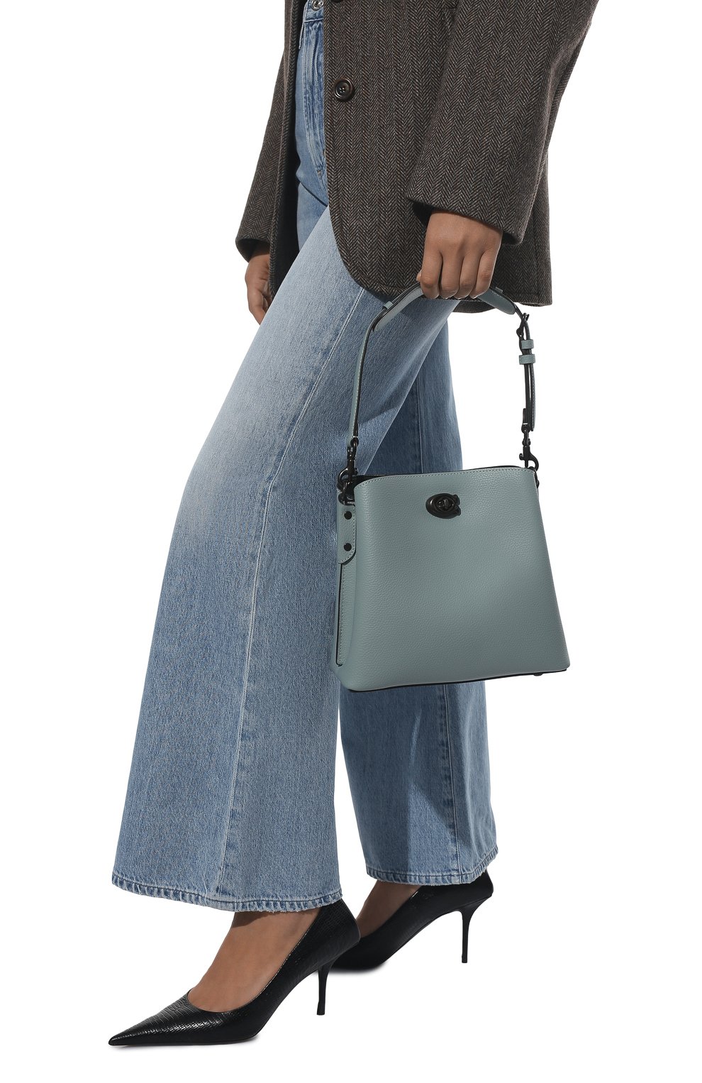 Женская зеленая сумка willow COACH купить в интернет-магазине ЦУМ (арт ...