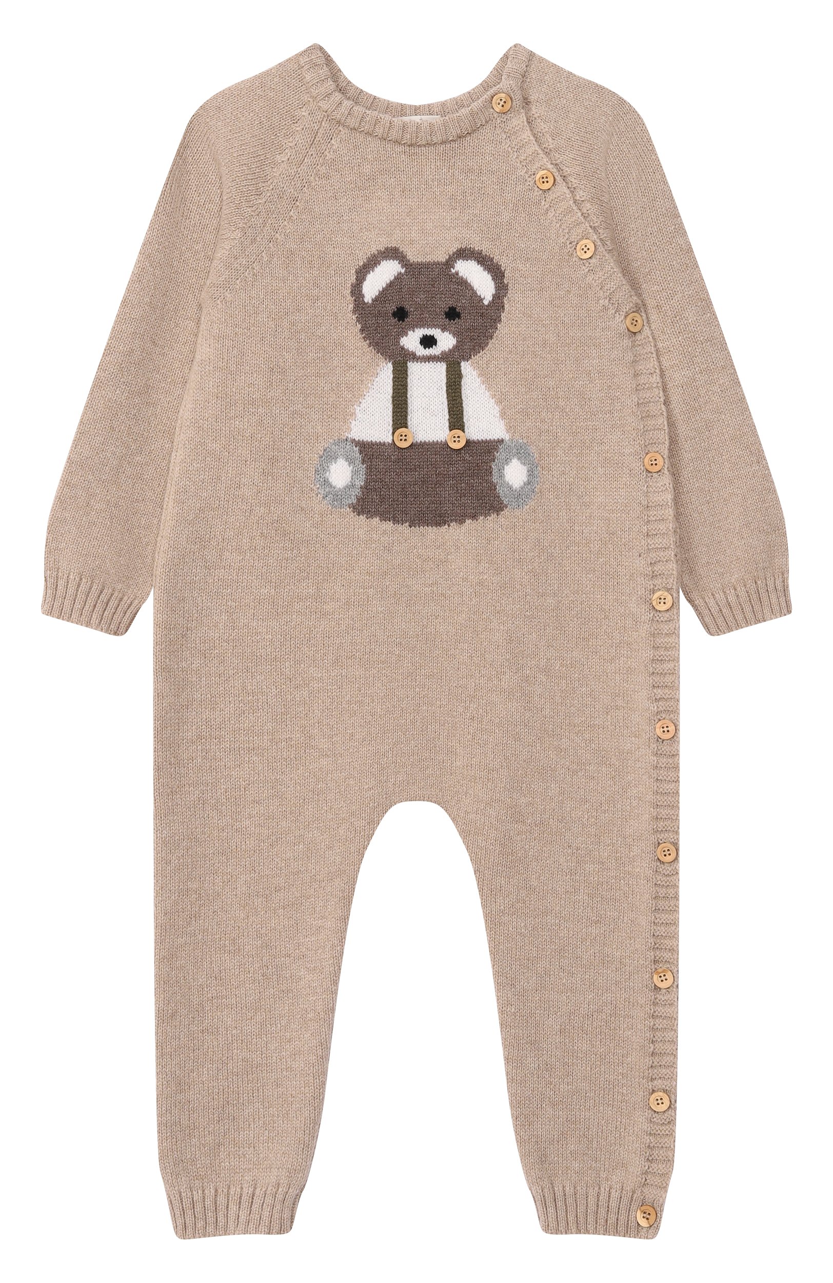 Комбинезон из шерсти и кашемира BABY T бежевого цвета по цене 21450 руб., арт. 26AI061T_001, фото 1 Комбинезон из шерсти и кашемира BABY T, арт. 26AI061T_001, фото 1