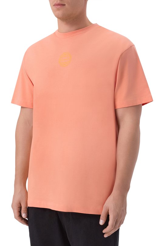 Хлопковая футболка Dirk Bikkembergs BMT1566 Оранжевый  BMT1566 Фото 3