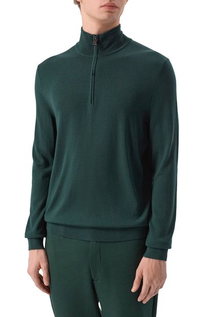 Шерстяной джемпер BOGNER темно-зеленого цвета по цене 30400 руб., арт. 88609785, фото 3 Шерстяной джемпер BOGNER, арт. 88609785, фото 3