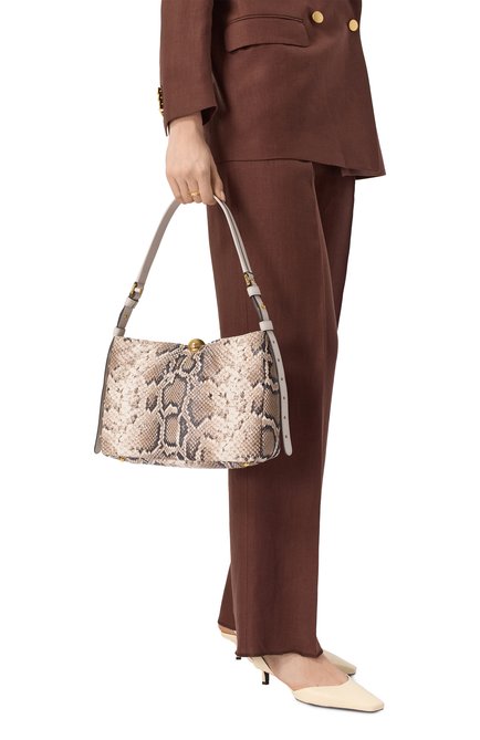 Женская сумка furla sfera medium FURLA бежевого цвета, арт. WB01640/Q82000 | Фото 2 (Материал: Текстиль; Р�азмер: medium; Драгоценные камни: Проставлено; Материал сплава: Проставлено)