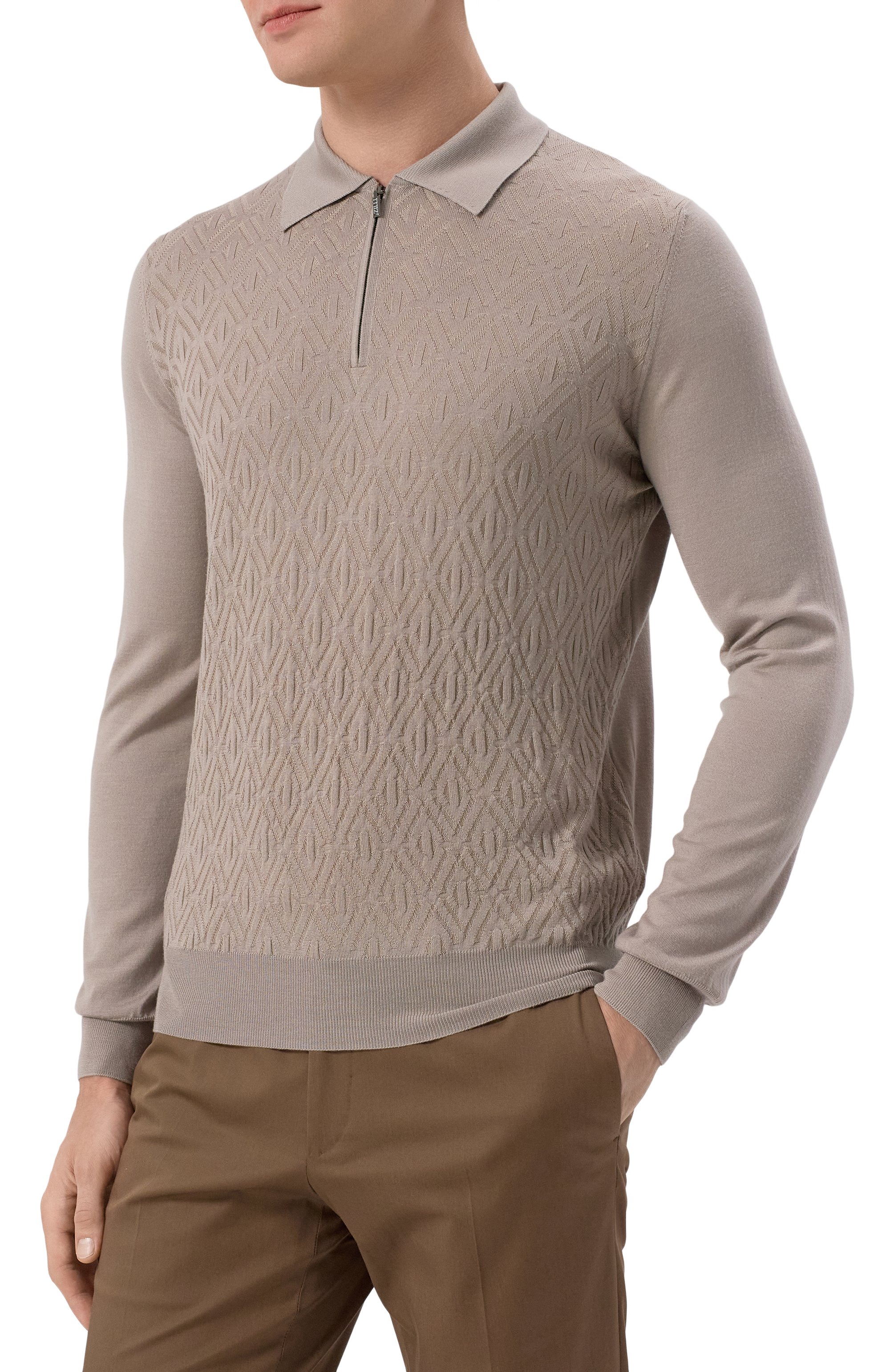 Поло из шерсти и шелка ZILLI, арт. KZP001M0230VRHB00, фото 3