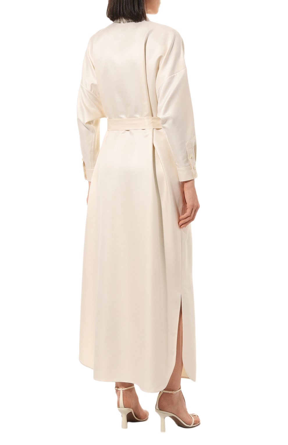 Шелковое платье AKHMADULLINA кремового цвета по цене 80000 руб., арт. 1123.5D106/S001, фото 4 Шелковое платье AKHMADULLINA, арт. 1123.5D106/S001, фото 4