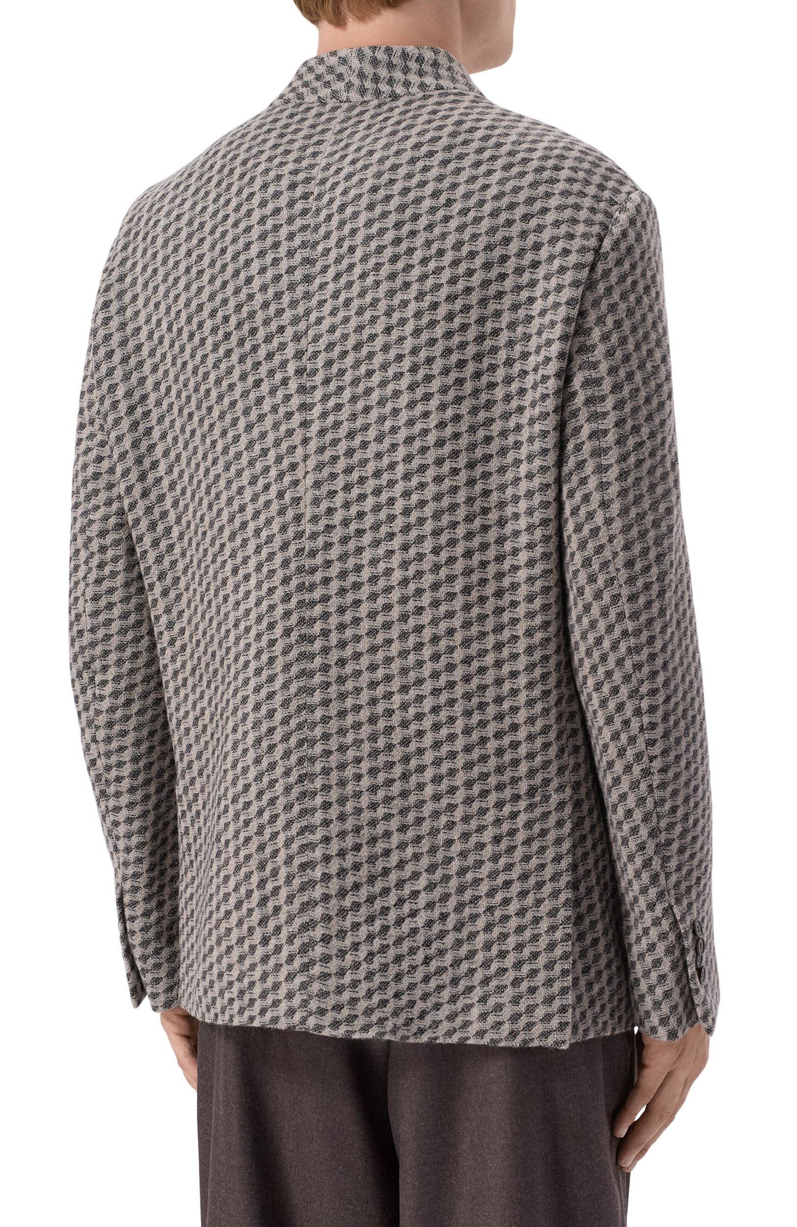 Пиджак из кашемира и шерсти GIORGIO ARMANI серого цвета по цене 496000 руб., арт. GM004464/TE23795, фото 4 Пиджак из кашемира и шерсти GIORGIO ARMANI, арт. GM004464/TE23795, фото 4