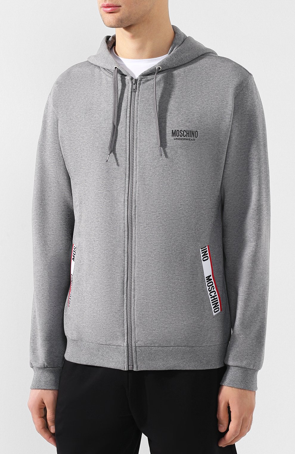 Хлопковая толстовка на молнии с логотипом бренда MOSCHINO, арт. A1710/8116, фото 3