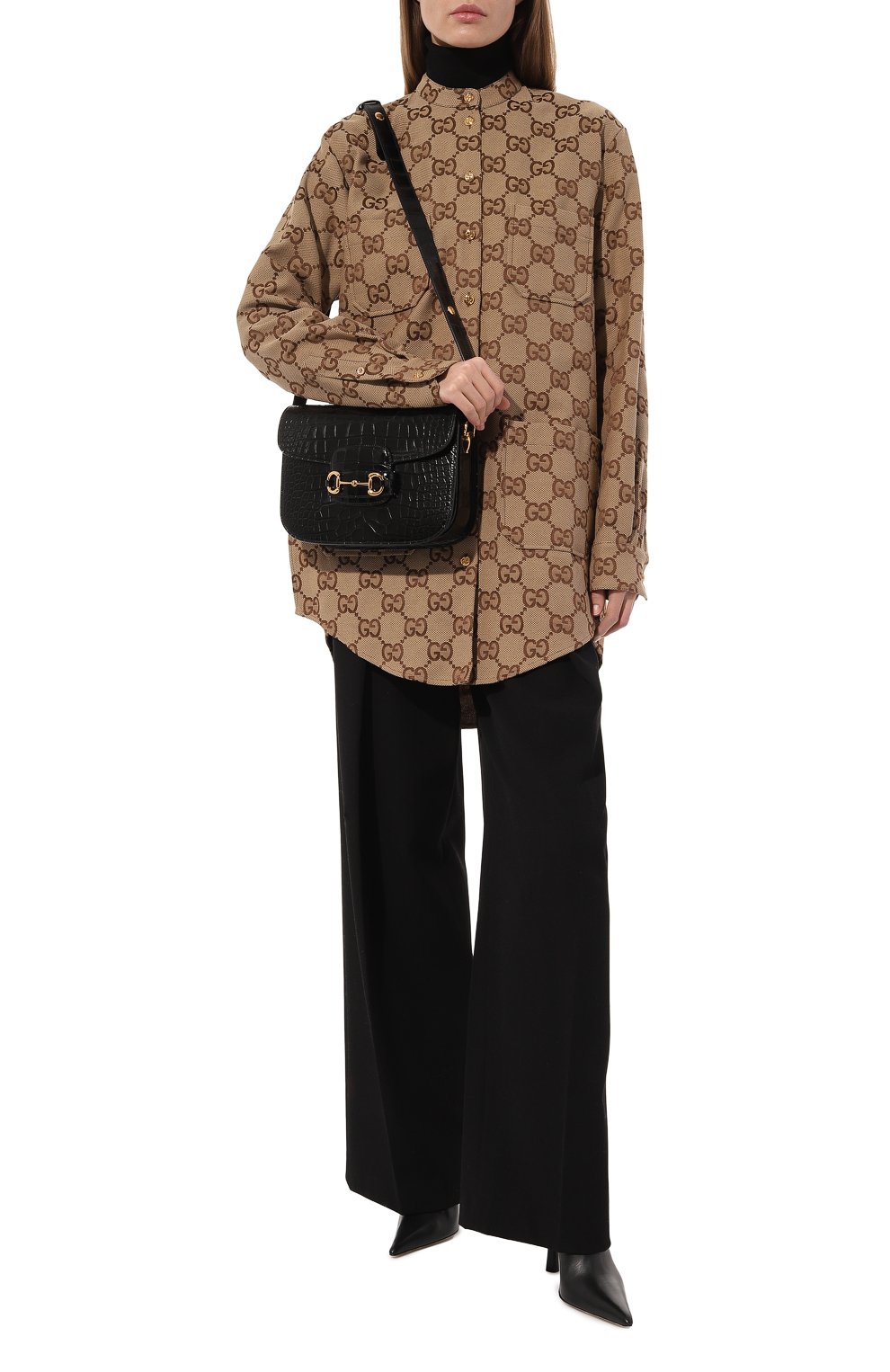 Сумка 1955 horsebit small из кожи аллигатора GUCCI, арт. 602204 EV40G, фото 7