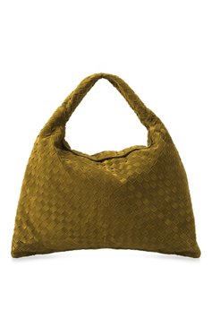 Женская сумка hop large BOTTEGA VENETA зеленого цвета, арт. 763970 V1QE3 | Фото 1 (Материал: Натуральная кожа, Натуральная замша; Материал сплава: Проставлено; Драгоценные камни: Проставлено; Размер: large)