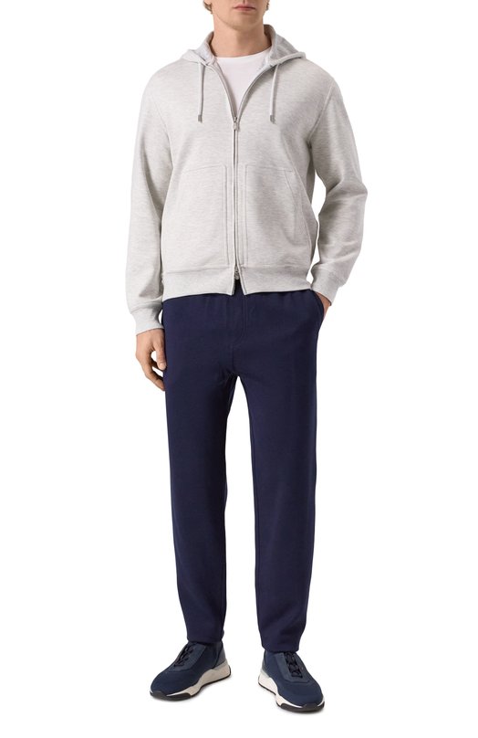 Толстовка из хлопка и кашемира Brunello Cucinelli MM8319069G Серый  MM8319069G Фото 2