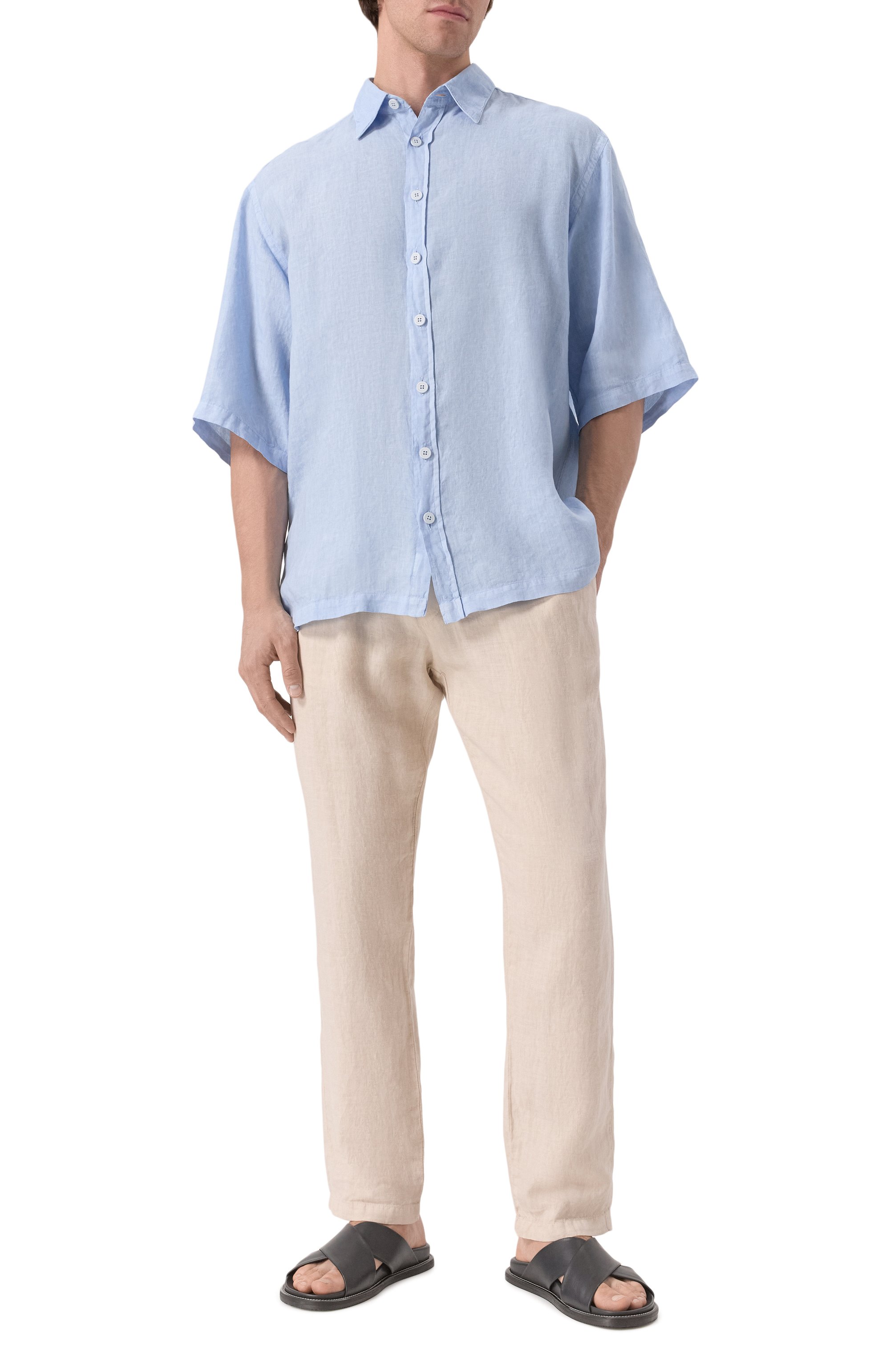 Кожаные шлепанцы PAUL&SHARK, арт. 25418010, фото 2