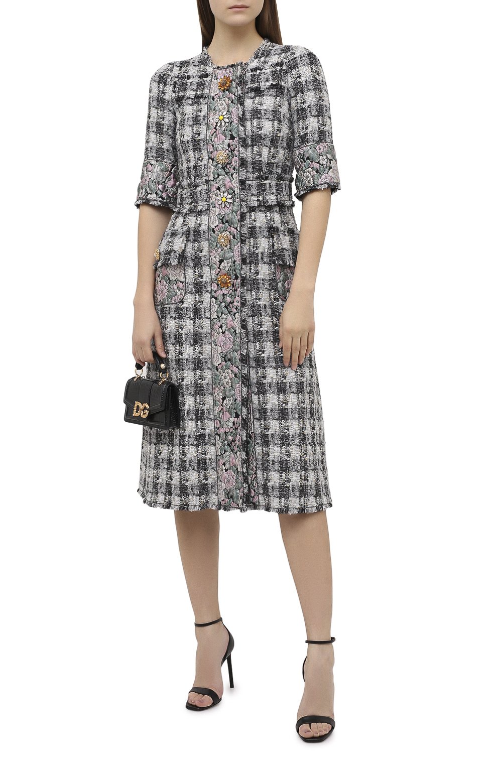 Платье DOLCE & GABBANA серого цвета по цене 389500 руб., арт. J0AA0Z/FQMHE, фото 2 Платье DOLCE & GABBANA, арт. J0AA0Z/FQMHE, фото 2