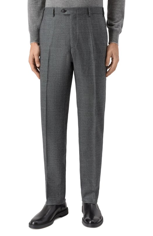 Шерстяные брюки Brioni RPC60N/0DA59 Серый  RPC60N/0DA59 Фото 3