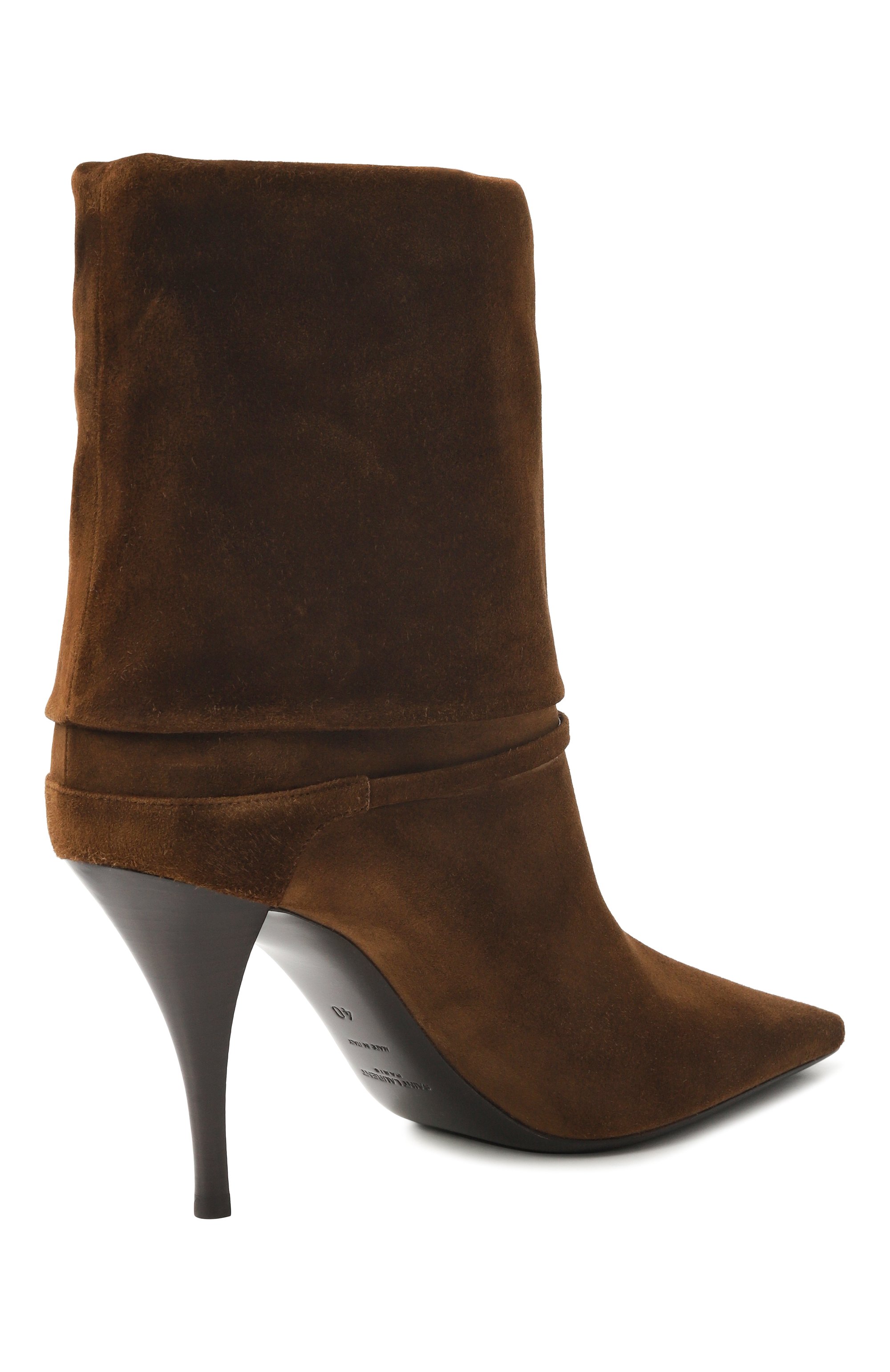 Замшевые ботильоны niki 90 SAINT LAURENT, арт. 801393/0LI00, фото 5