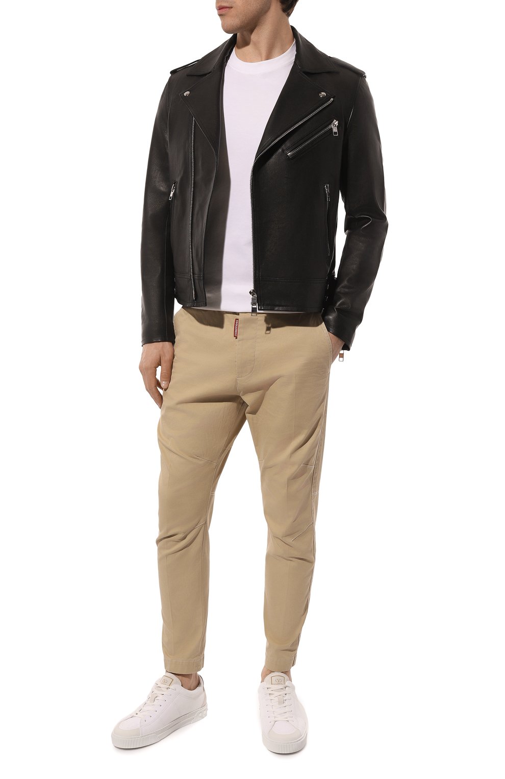 Хлопковые брюки DSQUARED2 бежевого цвета по цене 56650 руб., арт. S74KB0771/S39021, фото 2 Хлопковые брюки DSQUARED2, арт. S74KB0771/S39021, фото 2