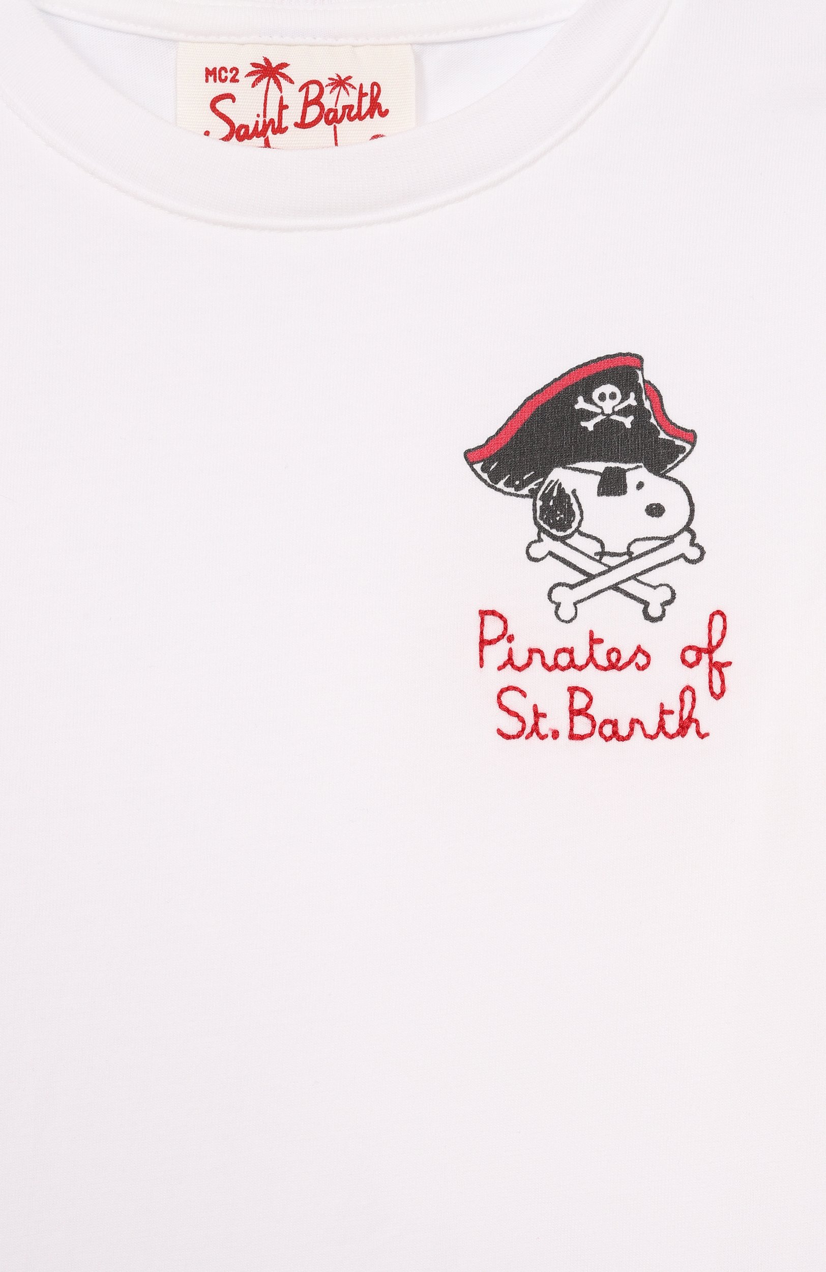 Хлопковая футболка MC2 SAINT BARTH белого цвета по цене 8580 руб., арт. P0T0002-02876L/P0RT0FIN0 JR, фото 3 Хлопковая футболка MC2 SAINT BARTH, арт. P0T0002-02876L/P0RT0FIN0 JR, фото 3