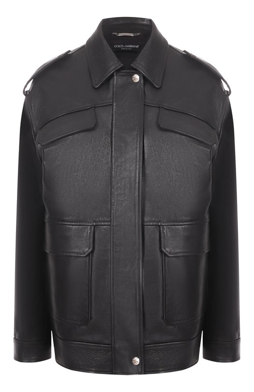 Кожаная куртка Dolce & Gabbana F9S77L/HULV0 Чёрный F9S77L/HULV0