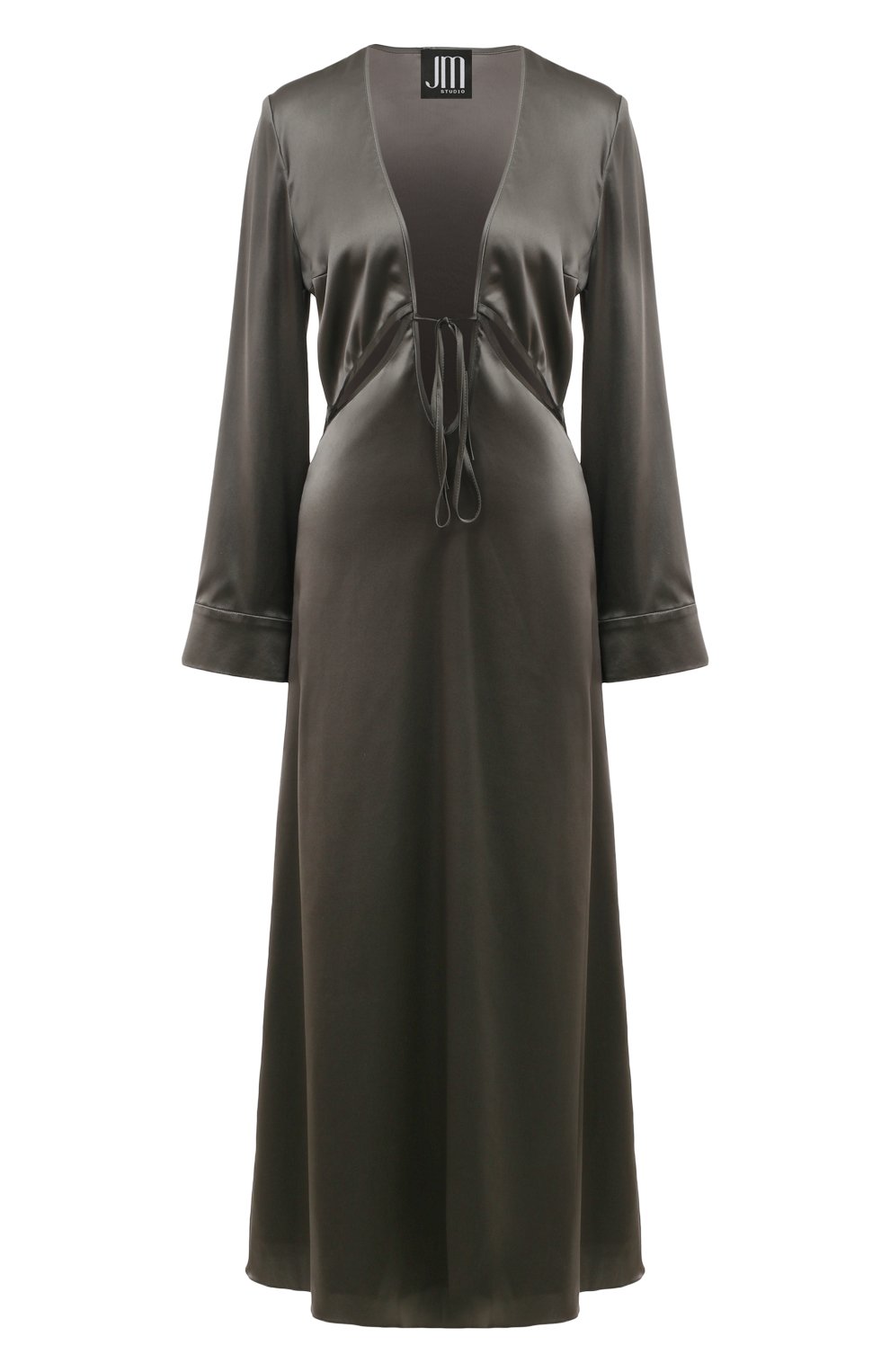Шелковое платье JM STUDIO серого цвета по цене 50950 руб., арт. FW232437, фото 1 Шелковое платье JM STUDIO, арт. FW232437, фото 1
