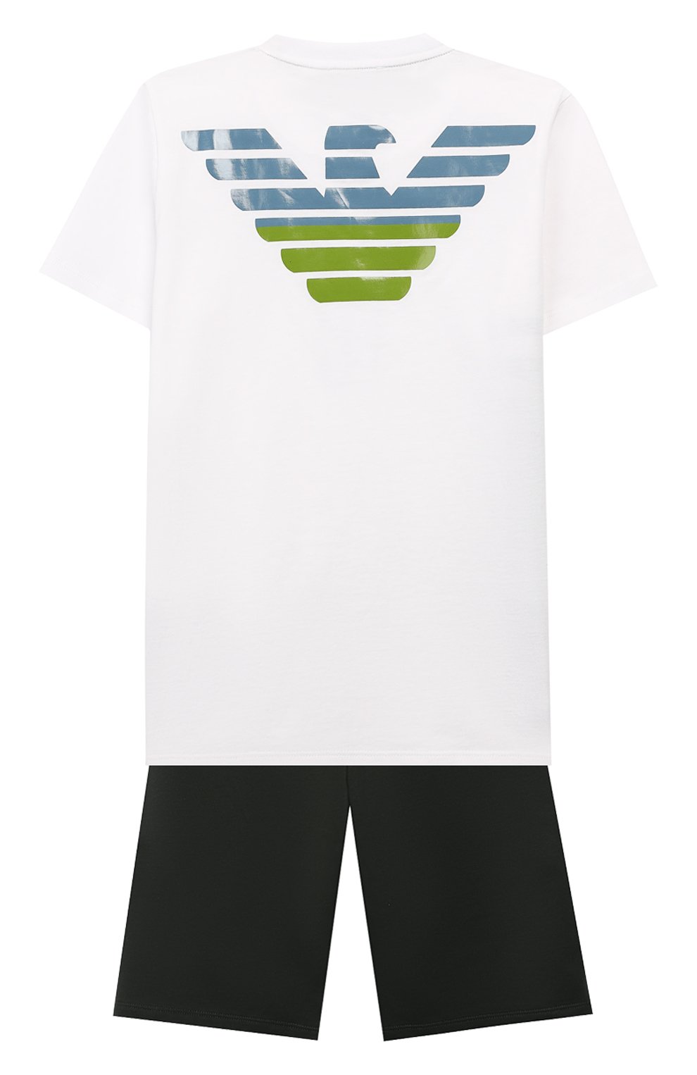 Комплект из хлопковой футболки и шорт EMPORIO ARMANI, арт. 3G4VJ1/4J09Z, фото 2