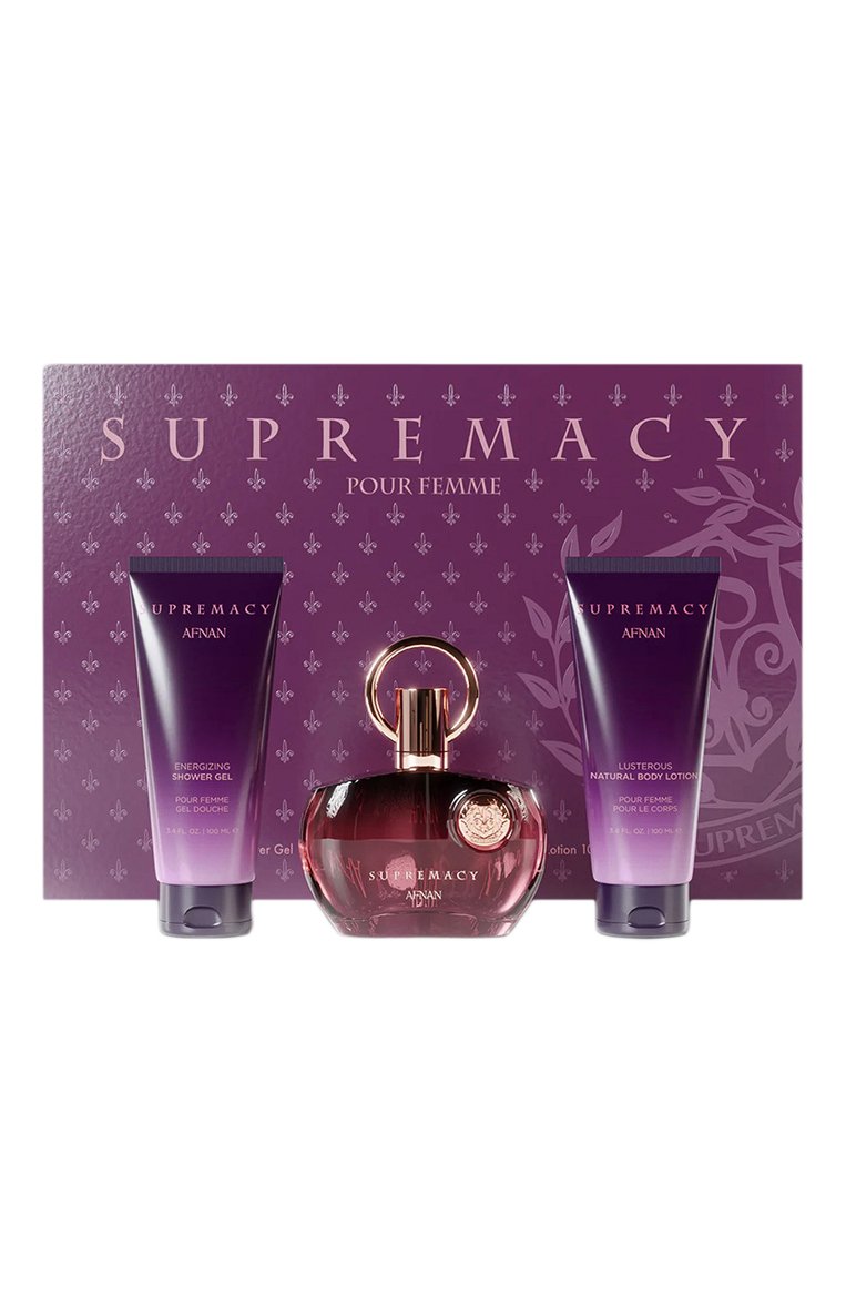 Набор supremacy purple (3x100ml) AFNAN бесцветного цвета, арт. 6290171073000 | Фото 1 (Нос: Не проставлено; Региональные ограничения белый список (Axapta Mercury): Не проставлено; Ограничения доставки: flammable)