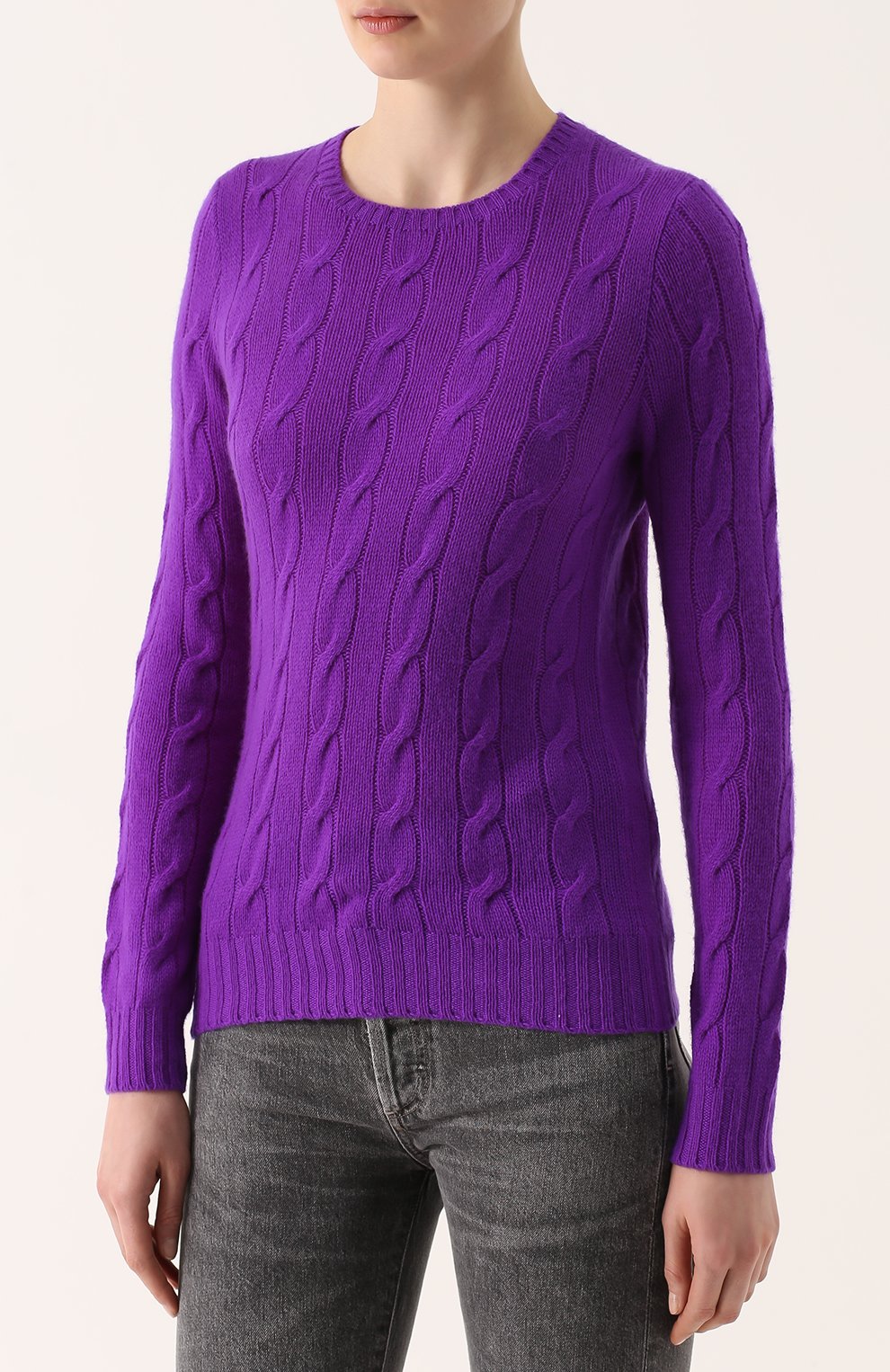 Кашемировый пуловер RALPH LAUREN фиолетового цвета по цене 79950 руб., арт. 919/IXQ18/FXQ18, фото 3 Кашемировый пуловер RALPH LAUREN, арт. 919/IXQ18/FXQ18, фото 3
