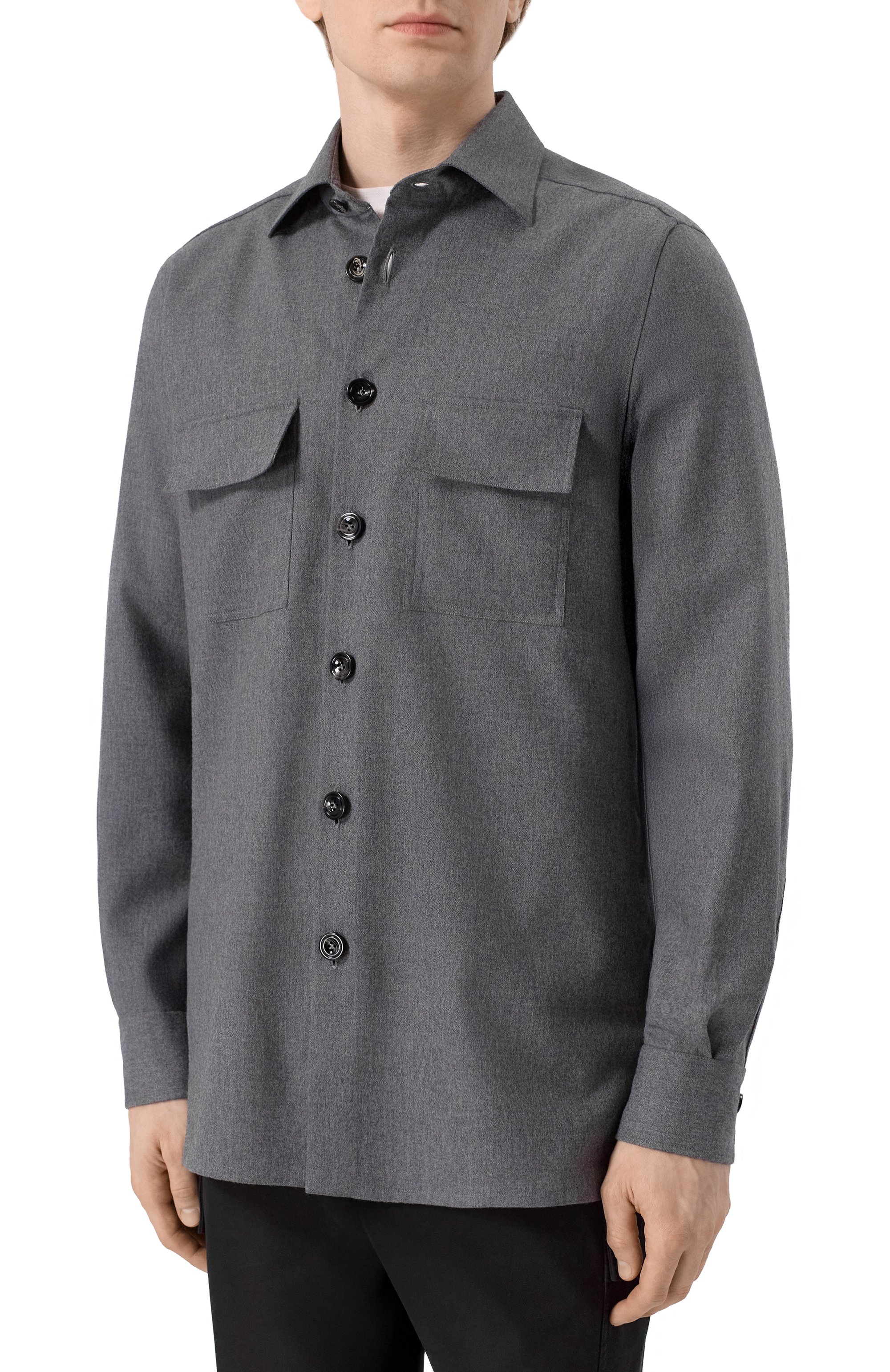 Шерстяная рубашка KITON, арт. UMC016K0124G02, фото 3