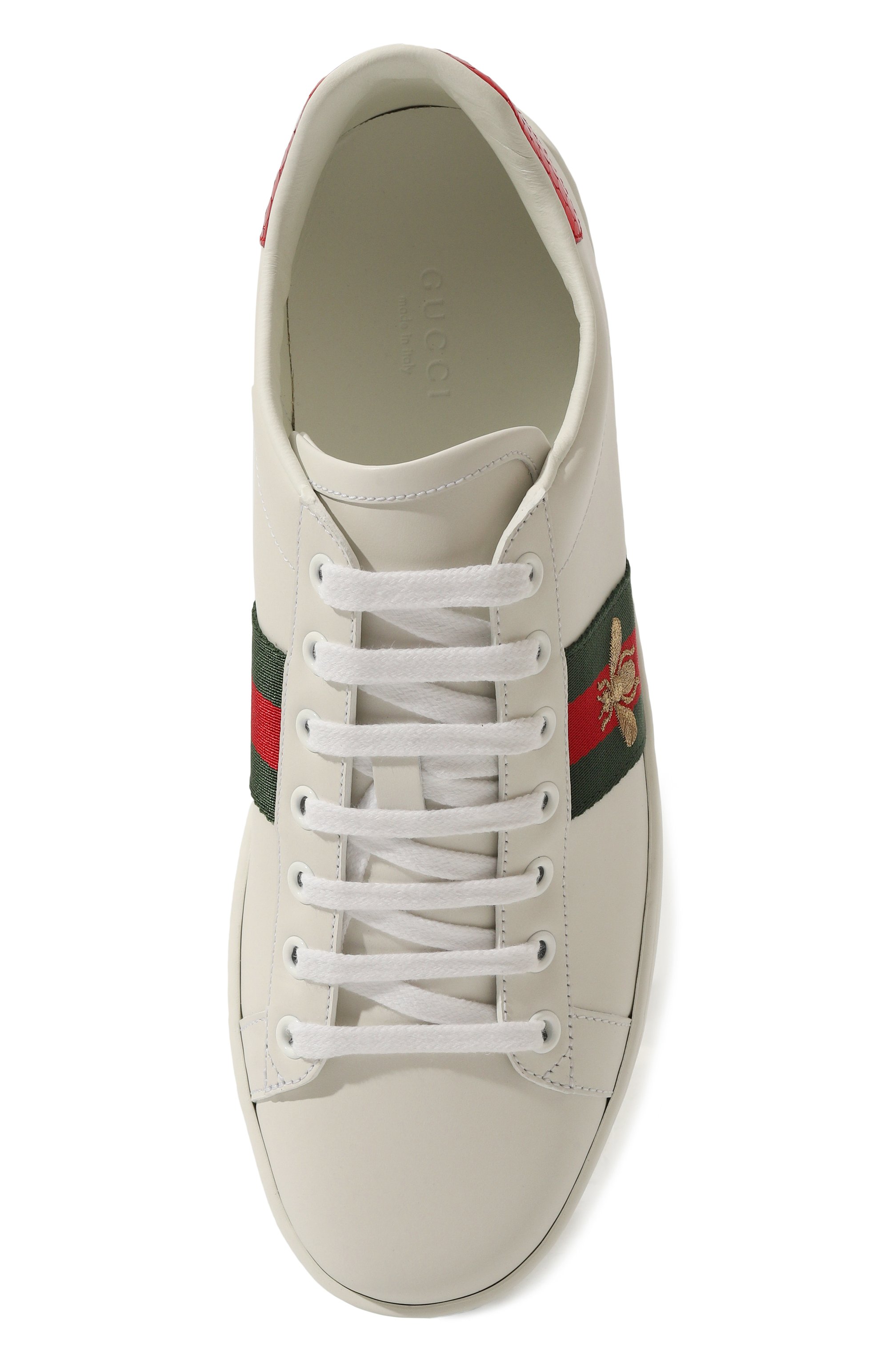 Кожаные кеды new ace GUCCI молочного цвета по цене 82700 руб., арт. 431942/02JP0, фото 6 Кожаные кеды new ace GUCCI, арт. 431942/02JP0, фото 6