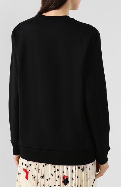 Хлопковый свитшот VALENTINO черного цвета по цене 59400 руб., арт. TB3MF05C5B3, фото 4 Хлопковый свитшот VALENTINO, арт. TB3MF05C5B3, фото 4