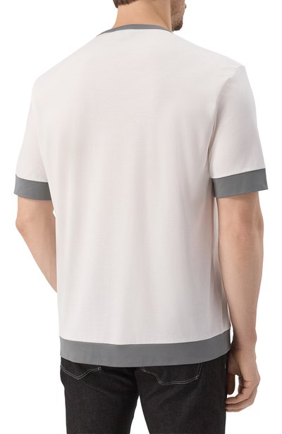 Хлопковая футболка GIORGIO ARMANI белого цвета по цене 55850 руб., арт. GM001948/TE10333, фото 4 Хлопковая футболка GIORGIO ARMANI, арт. GM001948/TE10333, фото 4