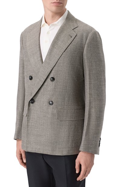 Пиджак из шелка и льна GIORGIO ARMANI, арт. GM003526/TE20785, фото 3