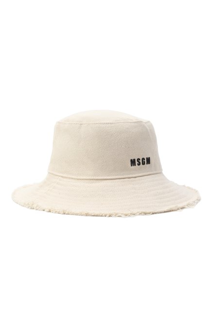 Детская хлопковая панама MSGM KIDS кремвого цвета, арт. S5MSJGCT195 | Фото 1 (Нос: Не проставлено; Материал: Текстиль, Хлопок; Материал сплава: Проставлено)