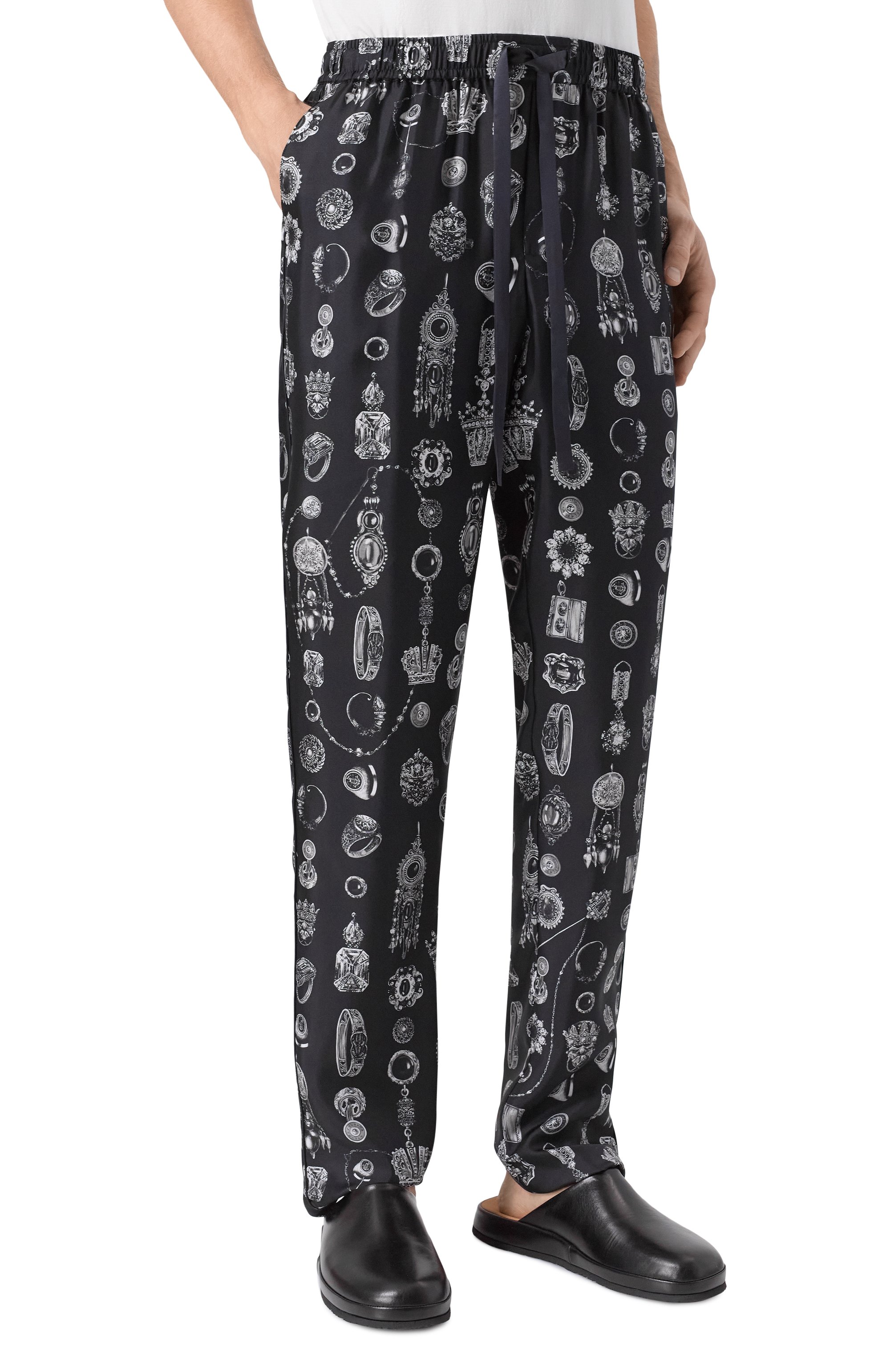 Шелковые домашние брюки DOLCE & GABBANA, арт. GVCRAT/IS1ZV, фото 3